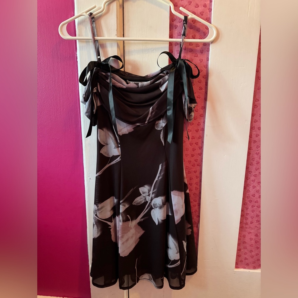 Black off-shoulder dress